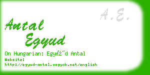 antal egyud business card